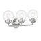 Designers Fountain Knoll 24in 3-Light Chrome Retro Modern Indoor Vanity Light with Clear Glass Shades 95903-CH - alternate 1